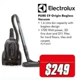 The Good Guys Electrolux PURE C9 Origin Bagless Vacuum offer