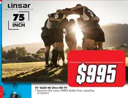 The Good Guys Linsar 75" QLED 4K Ultra HD TV offer