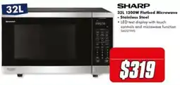The Good Guys Sharp 32L 1200W Flatbed Microwave offer