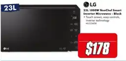 The Good Guys LG 23L 1000W NeoChef Smart Inverter Microwave - Black offer