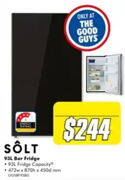 The Good Guys SÔLT 93L Bar Fridge offer