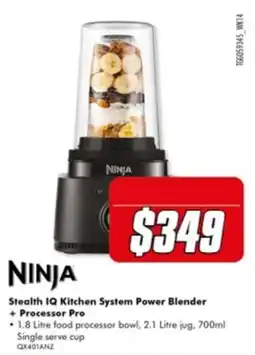 The Good Guys Ninja Stealth IQ Kitchen System Power Blender + Processor Pro offer