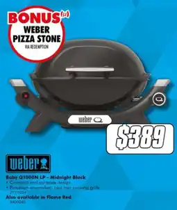 The Good Guys weber Baby Q1000N LP - Midnight Black offer