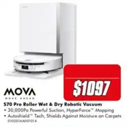 The Good Guys Mova S70 Pro Roller Wet & Dry Robotic Vacuum offer