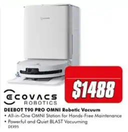 The Good Guys Ecovacs Robotics DEEBOT T90 PRO OMNI Robotic Vacuum offer