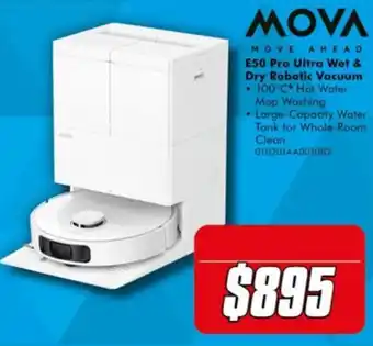 The Good Guys Mova E50 Pro Ultra Wet & Dry Robotic Vacuum offer