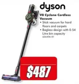 The Good Guys Dyson V8 Cyclone Cordless Vacuum offer