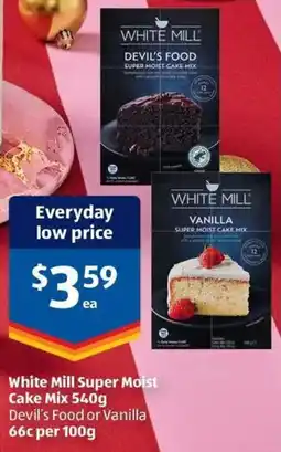 ALDI White Mill Super Moist Cake Mix offer
