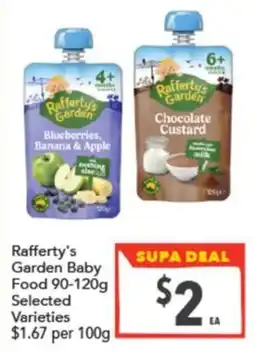 Supa Valu Rafferty's Garden Baby Food offer