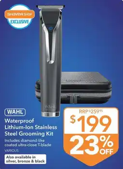 Shaver Shop Wahl Waterproof Lithium-Ion Stainless Steel Grooming Kit offer