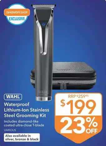 Wahl Waterproof Lithium-Ion Stainless Steel Grooming Kit