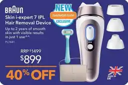 Shaver Shop Braun Skin i-expert 7 IPL Hair Removal Device offer