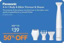 Shaver Shop Panasonic 4-In-1 Body & Bikini Trimmer & Shaver offer