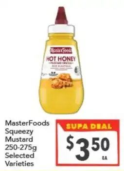 Supa Valu MasterFoods Squeezzy Mustard offer