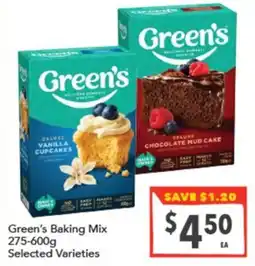 Supa Valu Green's Baking Mix offer
