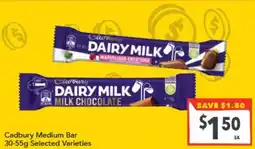 Supa Valu Cadbury Medium Bar offer
