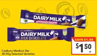 Supa Valu Cadbury Medium Bar offer