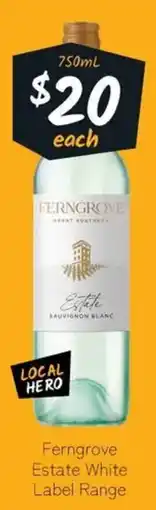 Cellarbrations Ferngrove Estate White Label Range offer