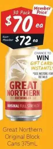 Cellarbrations Great Northern Original Block offer
