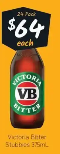 Cellarbrations Victoria Bitter Stubbies offer