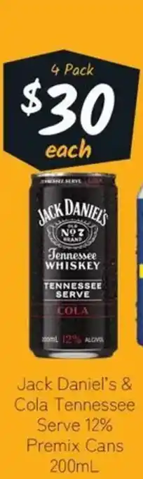 Jack Daniel's & Cola Tennessee Serve