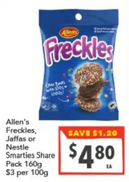 Supa Valu Allen's Freckles offer