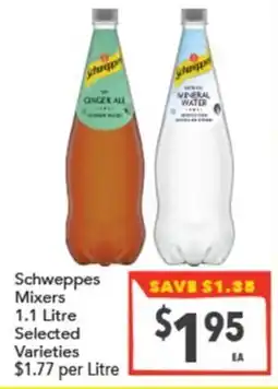 Supa Valu Schweppes Mixers Selected Varieties offer