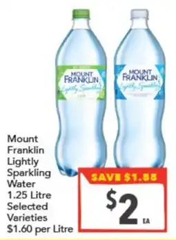 Supa Valu Mount Franklin Lightly Sparkling Water offer