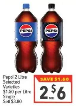 Supa Valu Pepsi 2 Litre Selected Varieties offer