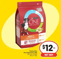 Supa Valu Purina One Dry Dog Food 2.5kg Selected Varieties offer
