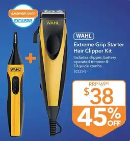 Shaver Shop Wahl Extreme Grip Starter Hair Clipper Kit offer