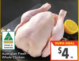 Supa Valu Australian Fresh Whole Chicken offer