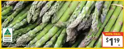 Supa Valu Australian Asparagus Bunch offer