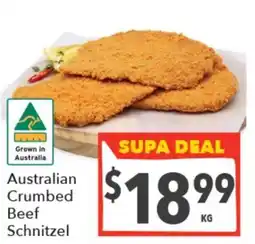 Supa Valu Australian Crumbed Beef Schnitzel offer