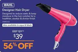 Shaver Shop Wahl Designer Hair Dryer offer