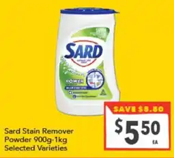Supa Valu Sard Stain Remover Powder offer