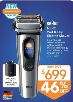 Shaver Shop Braun NEVO Wet & Dry Electric Shaver offer