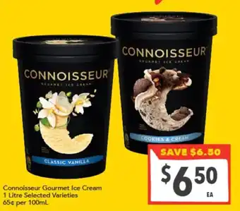 Supa Valu Connoisseur Gourmet Ice Cream offer