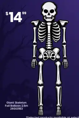 Toymate Giant Skeleton Foil Balloon 2.5m offer