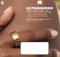 The Good Guys UltraHuman Ring Air (Bionic Gold) offer