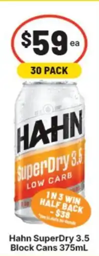 Supa Valu Hahn SuperDry 3.5 Block Cans offer