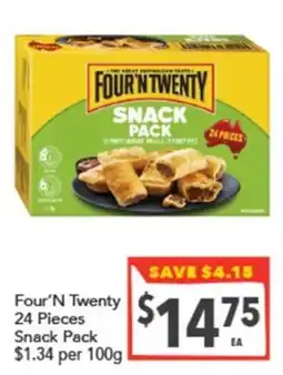 Supa Valu Four'n Twenty Snack Pack offer