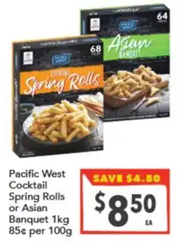 Supa Valu Pacific West Cocktail Spring Rolls or Asian Banquet offer