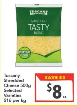 Supa Valu Tuscany Shredded Cheese offer
