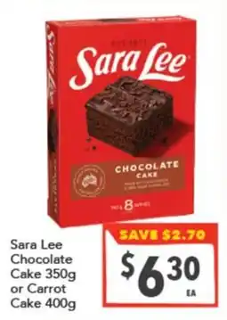 Supa Valu Sara Lee Chocolate Cake offer