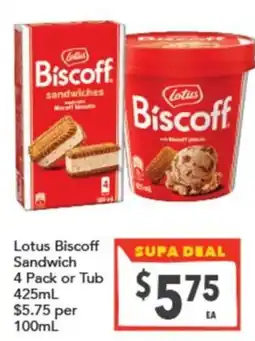 Supa Valu Lotus Biscoff Sandwich offer
