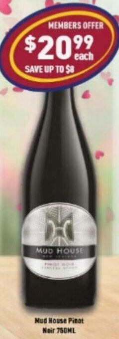 Mud House Pinot Noir 750ml