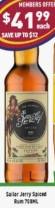 Sailor Jerry Spiced Rum 700ml