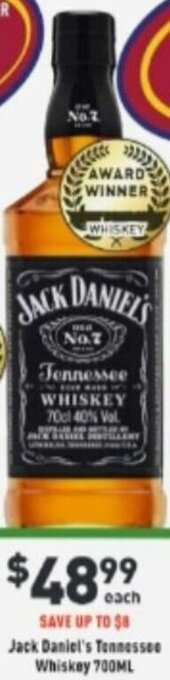 Jack Daniel's Tennessee Whiskey 700ml