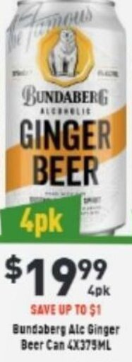 Liquor Legends Bundaberg Alc Ginger Beer Can offer